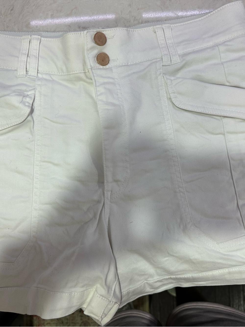 Like New Democracy White Denim Shorts Sz 12